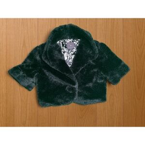 Forever 21 Black Faux Fur Cropped Jacket (Size M)